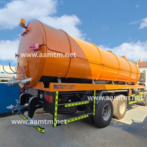 Vacuum sewage tanker truck for wastewater and sludge removal in UAE