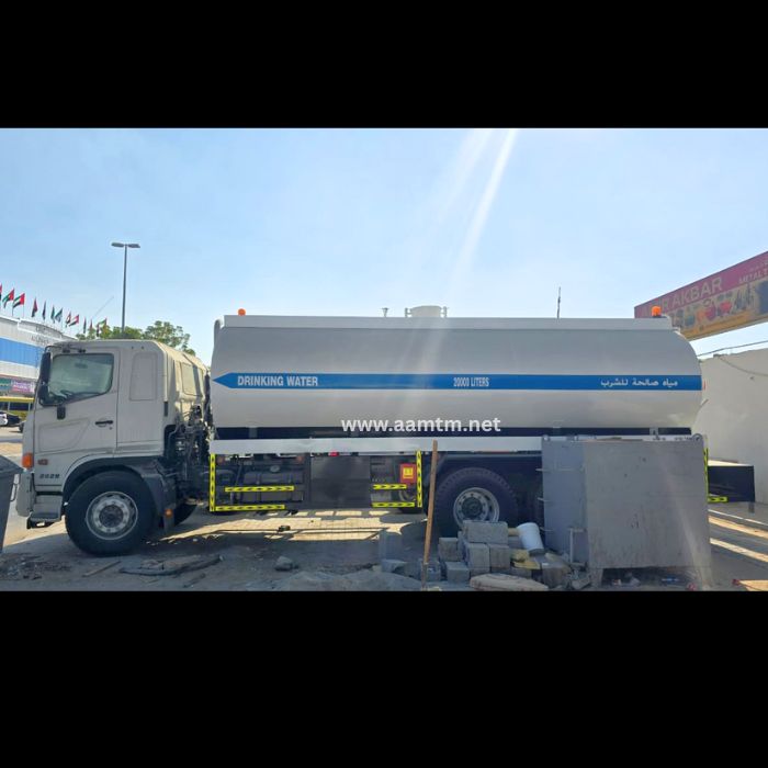 Sweet water tanker truck for potable drinking water transport and supply in UAE, Oman, KSA, Saudi, Qatar, Bahrain, Kuwait
